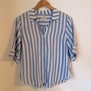 Jcrew Short Sleeve Striped Top